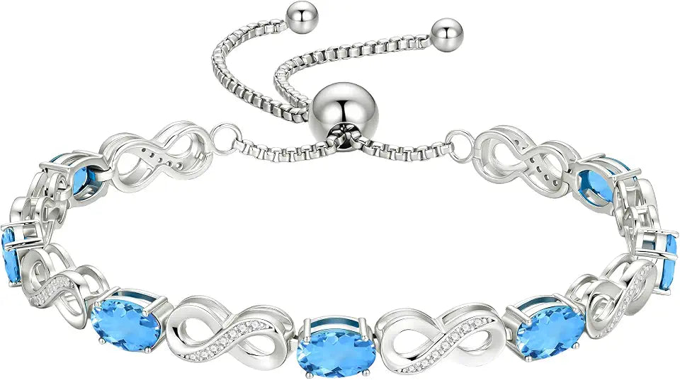 Birthstone Tennis Infinity Bracelet