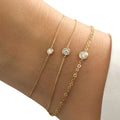 Gold-Tone Solitaire Bracelet