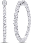 18K Gold-Plated Moissanite Hoop Huggie Earrings