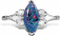 Gold-Tone Opal Engagement Ring