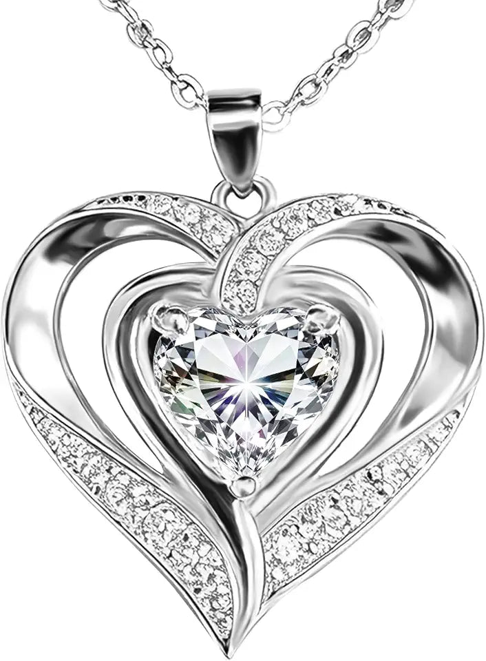 Moissanite Heart Necklace