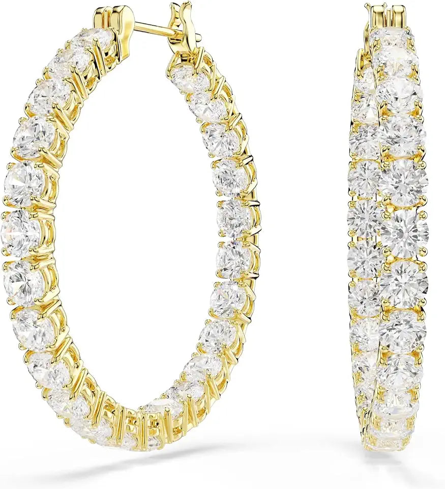 Gold-Tone Round Hoop Earrings
