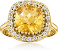Gold-Tone Topaz Ring