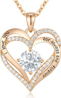 Gold-Tone Birthstone Heart Necklace