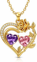 14K Gold-Plated Birthstone Necklace