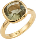 Gold-Plated Sterling Silver Amethyst Ring