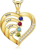 Gold-Tone Birthstone Heart Necklace