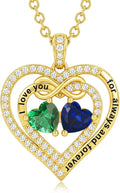 Gold-Tone Birthstone Heart Necklace