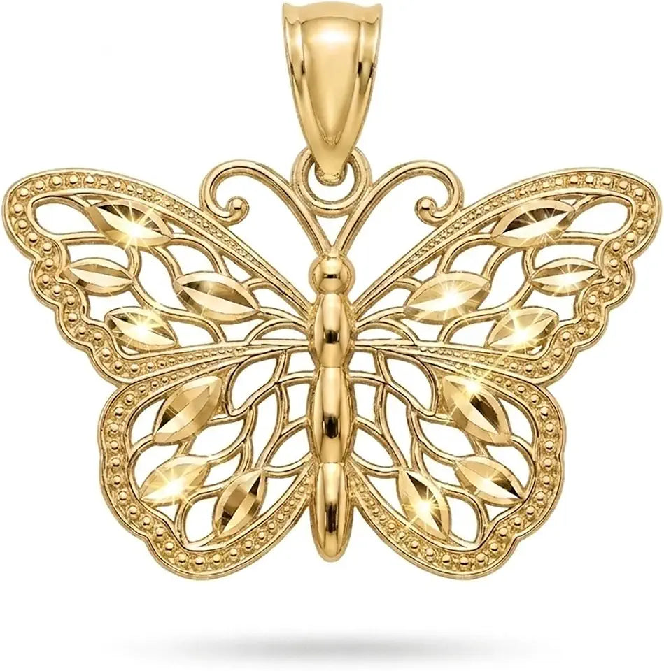 Gold-Tone Butterfly Pendant