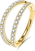 Gold-Tone Hoop Earrings, 8MM