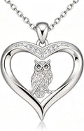 Sterling Silver Lab-Grown Diamond Heart Necklace