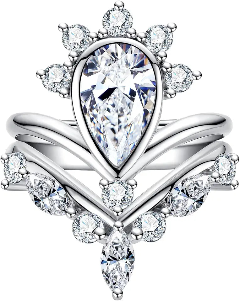 Sterling Silver Moissanite Ring