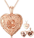 Gold-Tone Sterling Silver Locket Sunflower Necklace