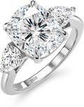 Sterling Silver Moissanite Engagement Ring