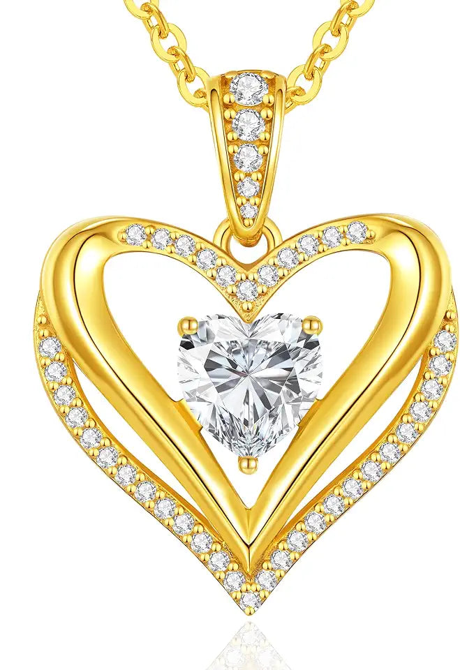 18K Gold-Plated Moissanite Infinity Necklace