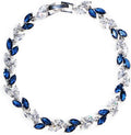 Gold-Tone Sapphire Tennis Bracelet