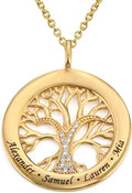Rose Gold-Plated Sterling Silver Cubic Zirconia Necklace