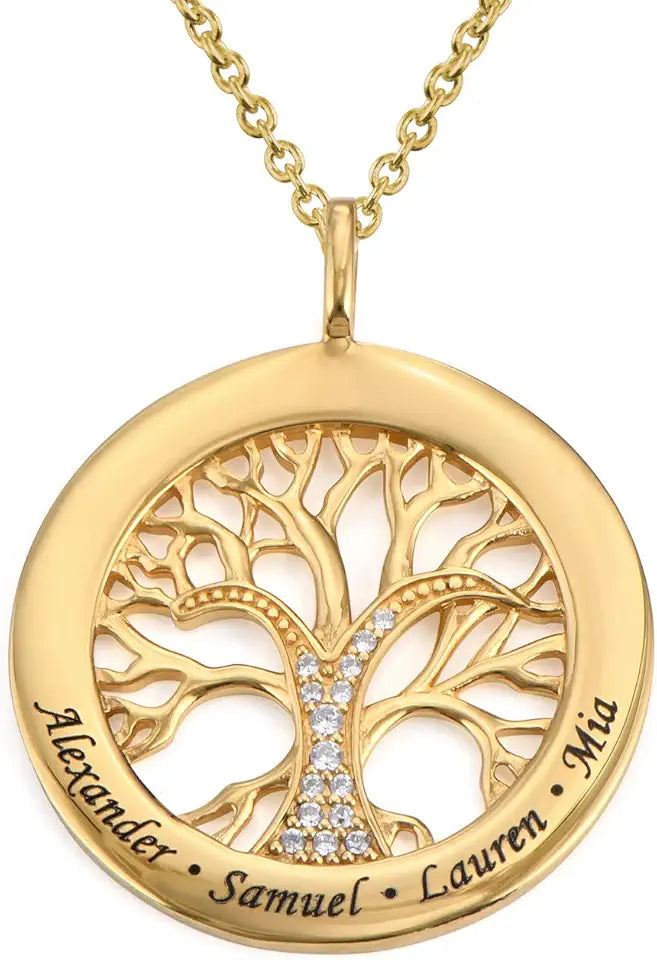 Rose Gold-Plated Sterling Silver Cubic Zirconia Necklace