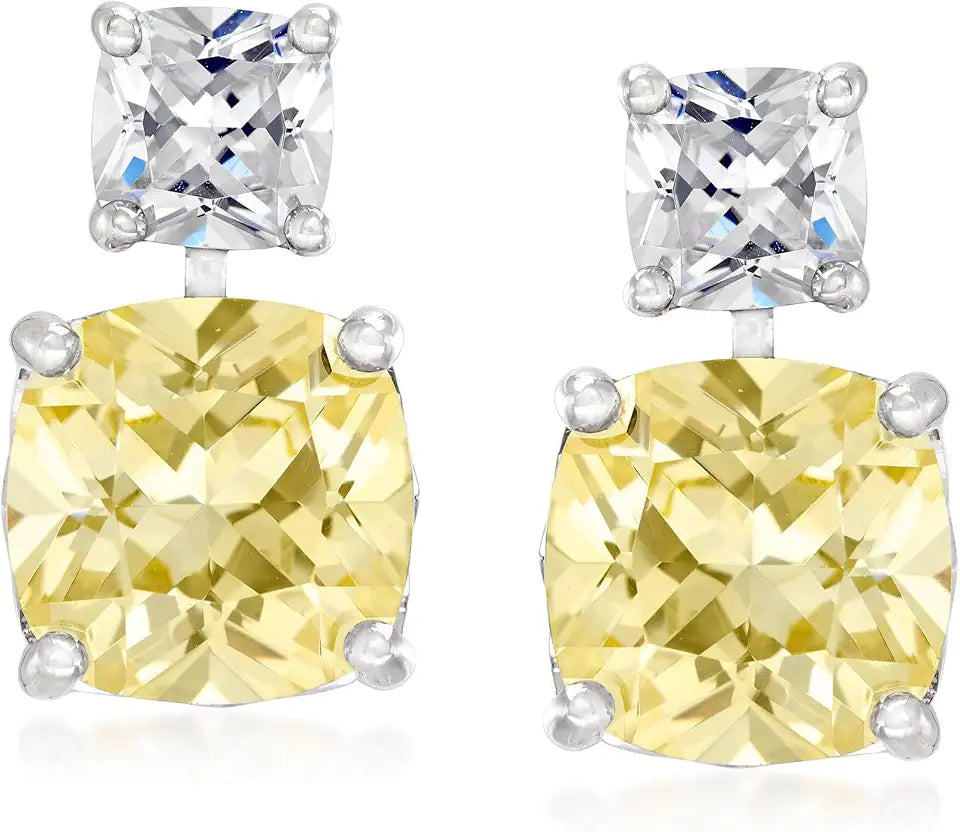 Sterling Silver Cubic Zirconia Drop Earrings