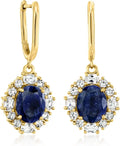 Gold-Tone Topaz Drop Earrings