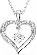 Moissanite Heart Necklace