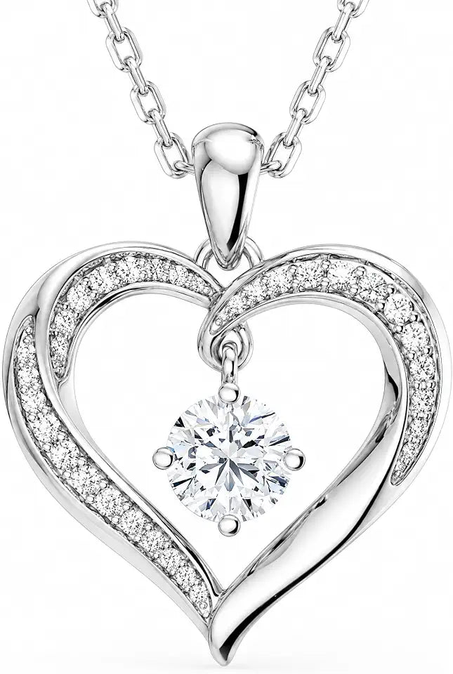 Moissanite Heart Necklace