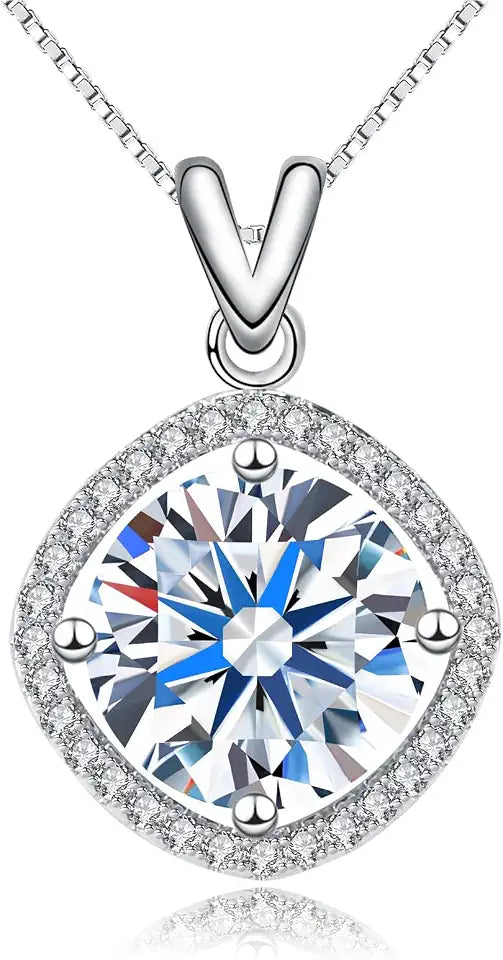 Gold-Tone Moissanite Necklace