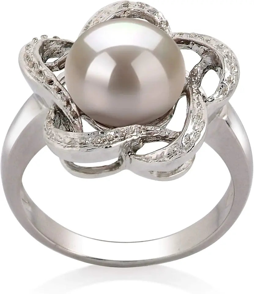 Sterling Silver Freshwater Pearl Ring, 10mm