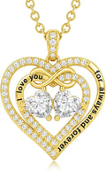 Gold-Tone Birthstone Heart Necklace