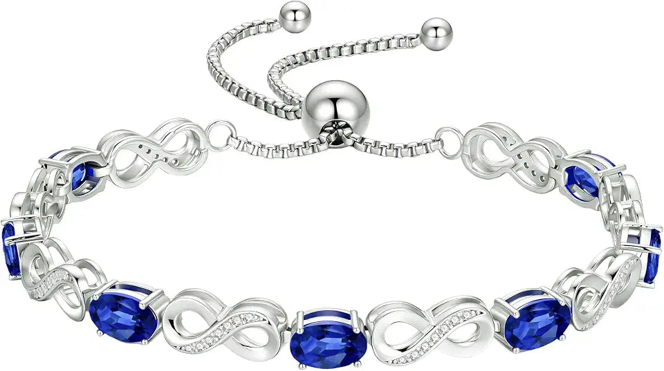 Birthstone Tennis Infinity Bracelet