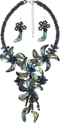 Freshwater Pearl Floral Jewelry Set