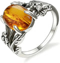 Sterling Silver Floral Engagement Ring