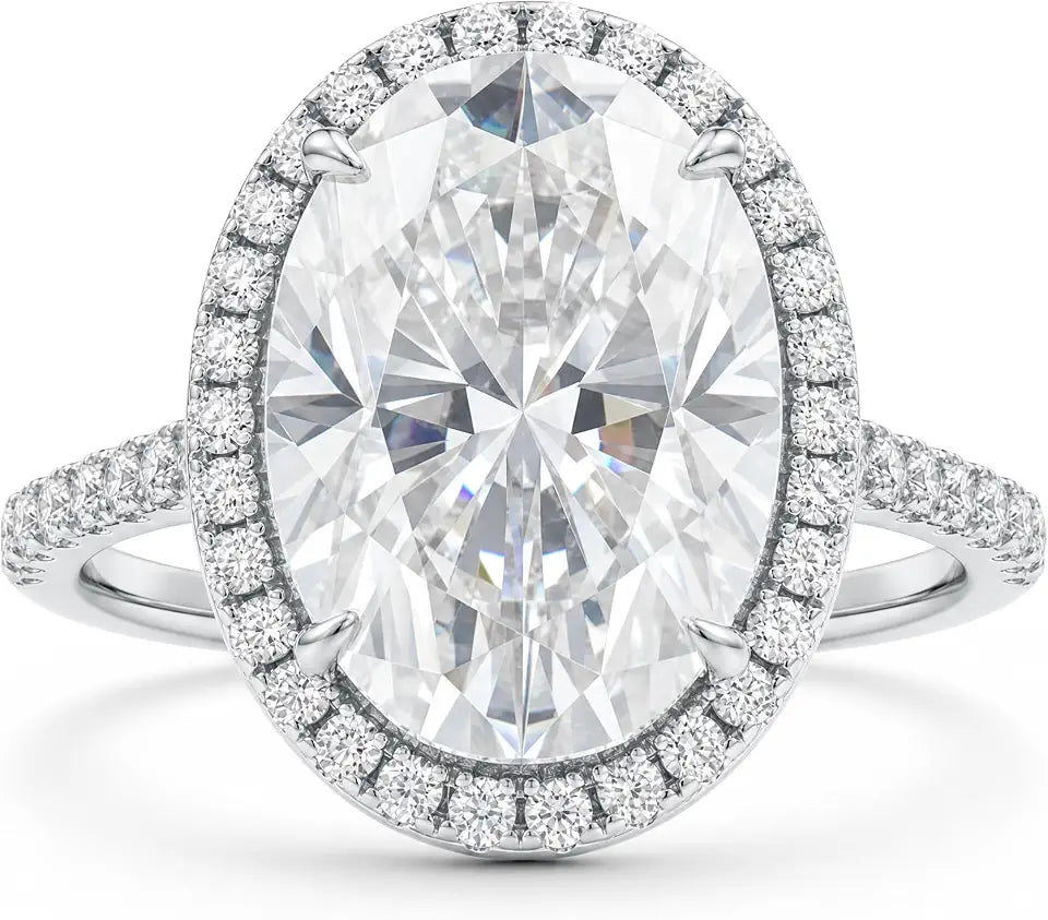 Oval Moissanite Engagement Ring