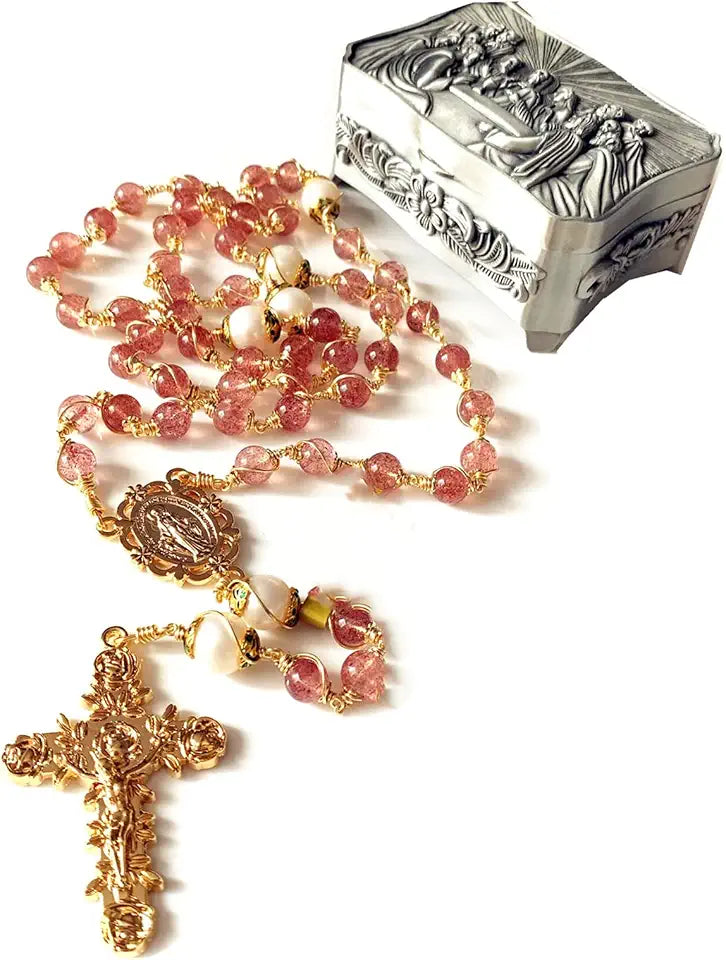 Gold-Tone Crystal Cross Necklace