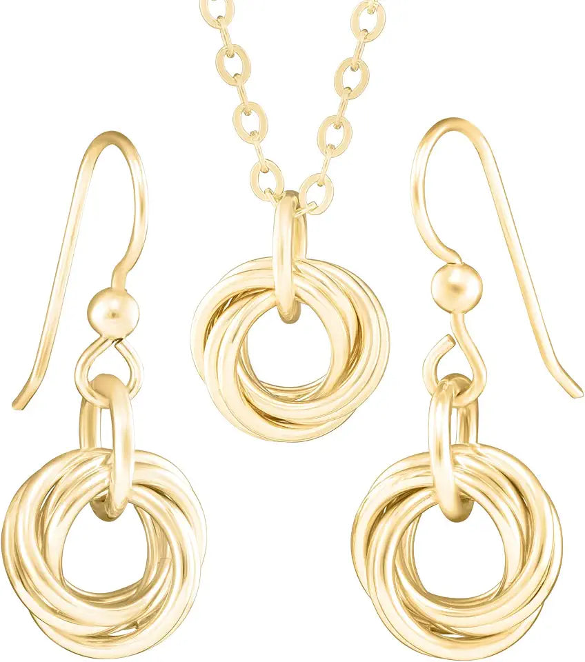 14K Yellow Gold-Filled Jewelry Set