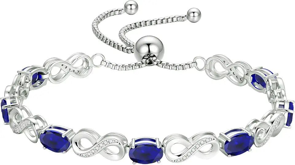 Birthstone Tennis Infinity Bracelet