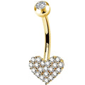 Gold-Tone Heart Body Jewelry