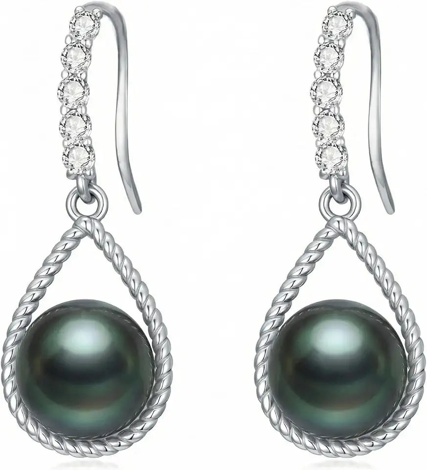 Sterling Silver Lab-Grown Diamond Drop Earrings