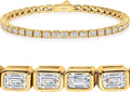 18K Gold-Plated Moissanite Tennis Bracelet