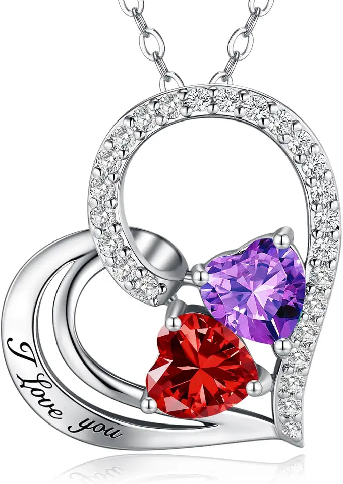 Birthstone Heart Necklace