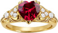 Sterling Silver Heart Engagement Ring