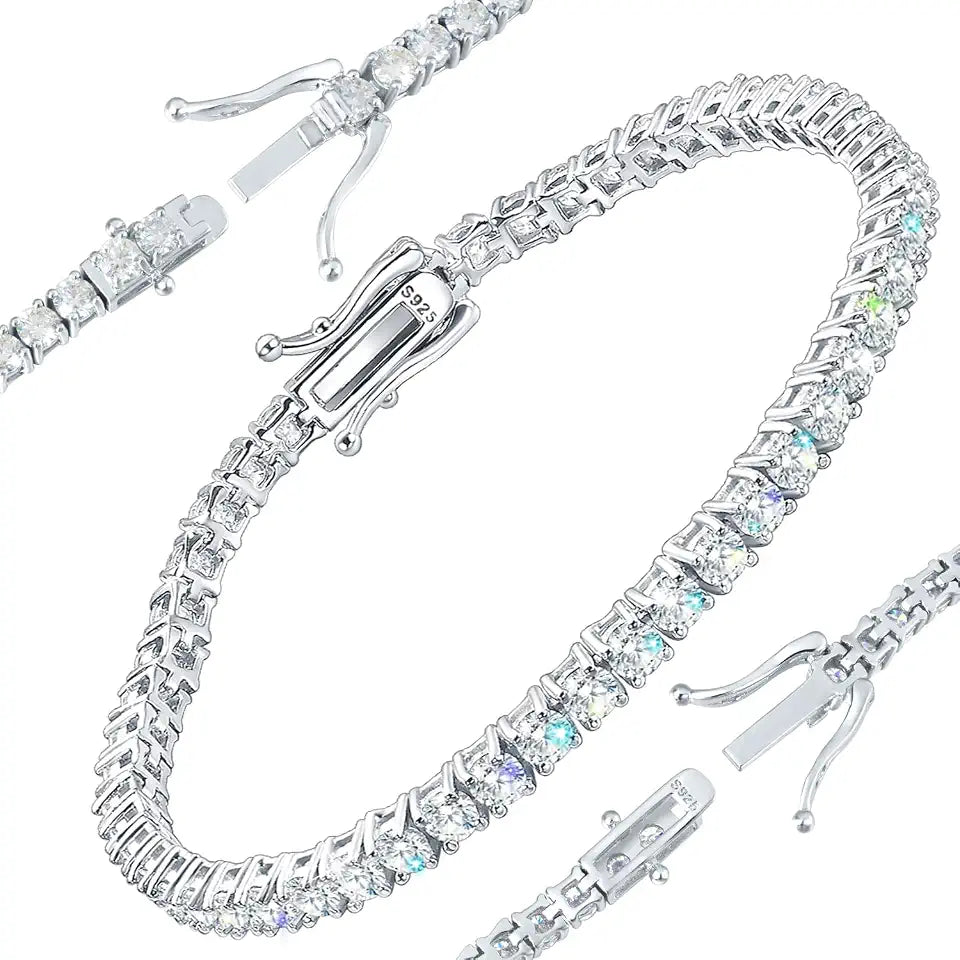 Moissanite Tennis Bracelet, 6.5mm