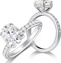 Oval Moissanite Engagement Ring