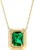 14K Gold-Plated Sterling Silver Moissanite Necklace