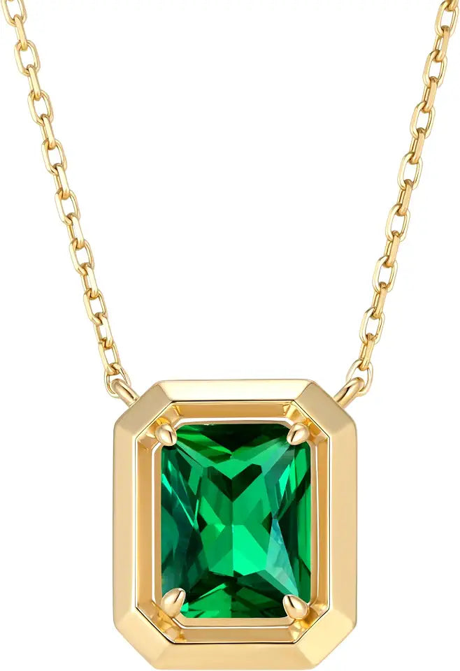 14K Gold-Plated Sterling Silver Moissanite Necklace