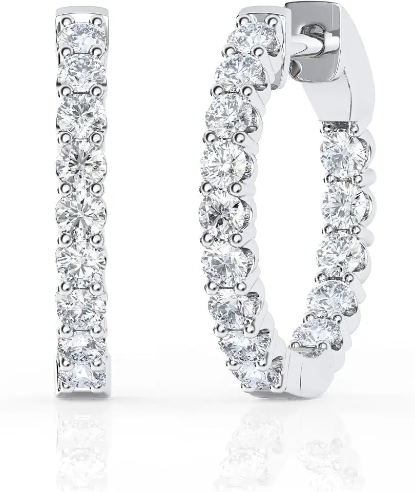 Lab-Grown Diamond Hoop Earrings