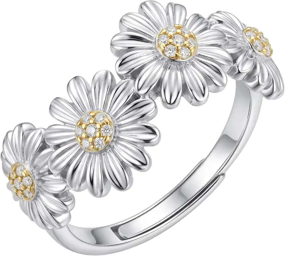 Sterling Silver Floral Ring