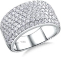 Sterling Silver Moissanite Wedding Band