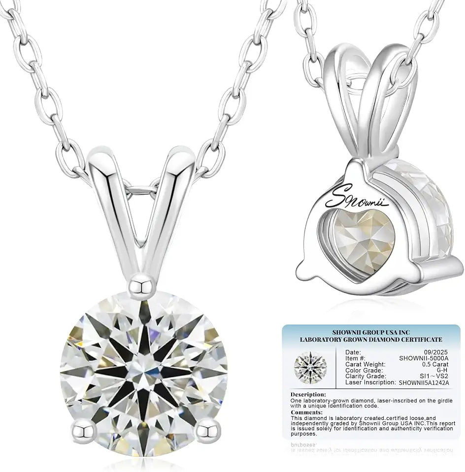 Lab-Grown Diamond Solitaire Necklace