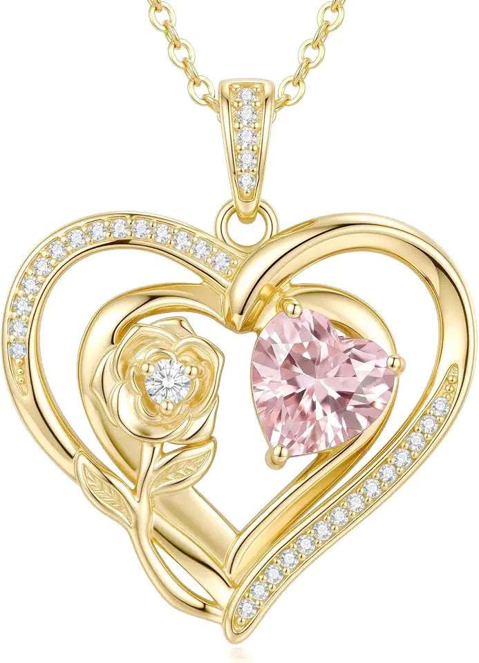 Birthstone Heart Necklace